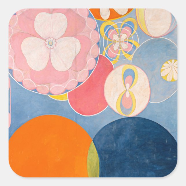 The Ten Largest, Group IV, No.2 by Hilma af Klint Square Sticker (Front)
