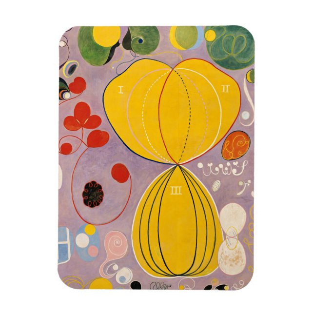 The Ten Largest, Group IV, No.7 by Hilma af Klint Magnet (Vertical)