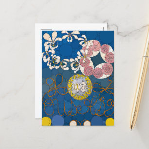 The Ten Largest, No.1, Dots, After Hilma af Klint Holiday Postcard