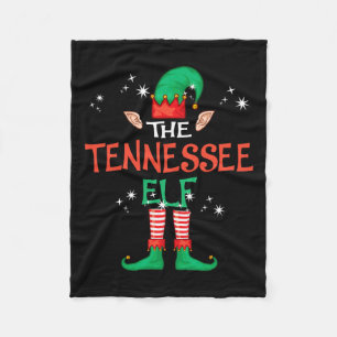 The Tennessee Elf Matching Family Group Christmas  Fleece Blanket