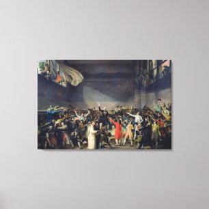 The Tennis Court Oath, 20th June 1789, 1791 Canvas Print
