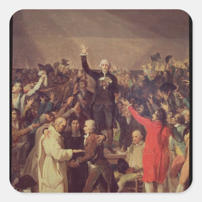 The Tennis Court Oath Square Sticker (Front)