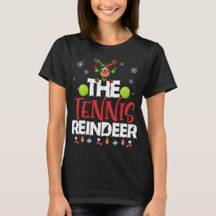 The Tennis Reindeer Christmas Pajama Family Matchi T-Shirt