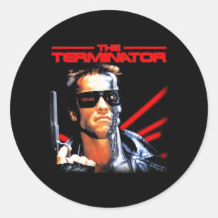 The Terminator Movie Box Classic Round Sticker