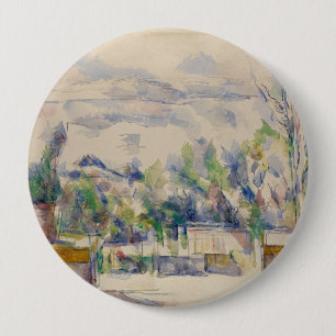 The Terrace at the Garden at Les Lauves, Cezanne 4 Inch Round Button