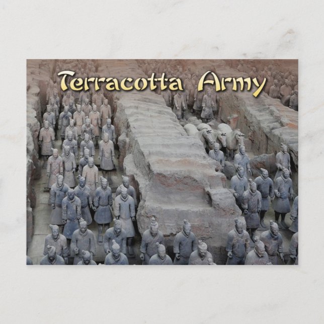 The Terracotta Army of the first Emperor of China Postcard (Front)