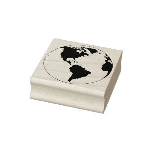 The Terrestrial Globe  A Global Impression Rubber Stamp