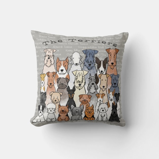 The Terriers Throw Pillow (Front)