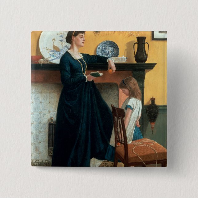 The Test 2 Inch Square Button (Front)