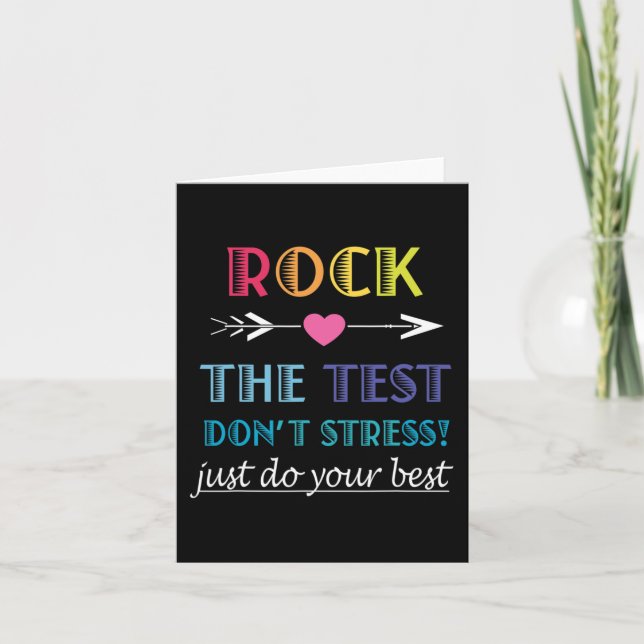 The Test-funny School Student Teacher Test Day  Card (Front)