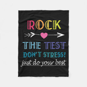 The Test-funny School Student Teacher Test Day  Fleece Blanket