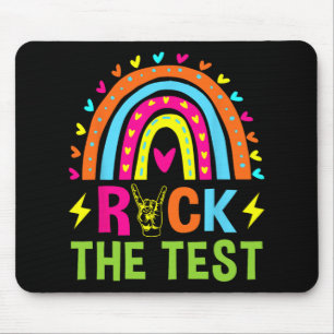 The Test Rainbow Testing Day Motivational Teacher  Mouse Pad