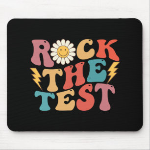 The Test Retro Groovy Teacher Test Day Testing Day Mouse Pad