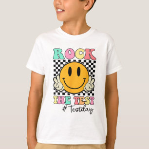 The Test Retro Smile Teacher Kids Testing Test Day T-Shirt