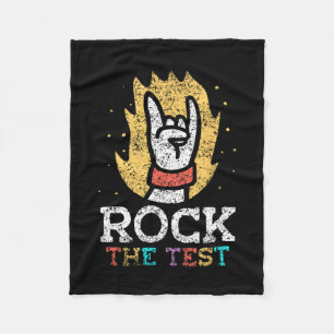 The Test Teacher Score Testing Exam Test Day  Fleece Blanket