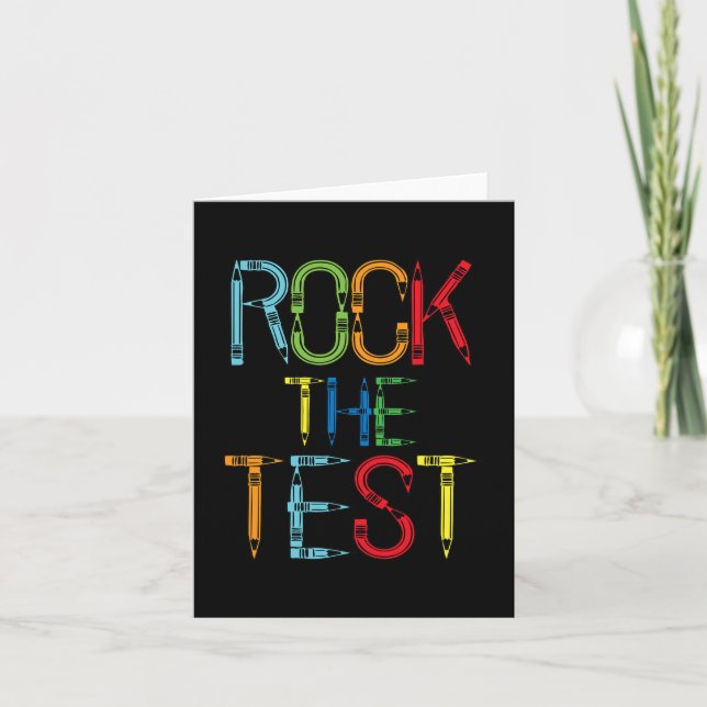 The Test Teacher Test Day Funny Testing Day Teache Card (Front)
