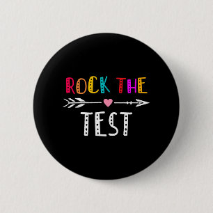 The Test Teacher Test Day Testing Day Funny Teache 2 Inch Round Button