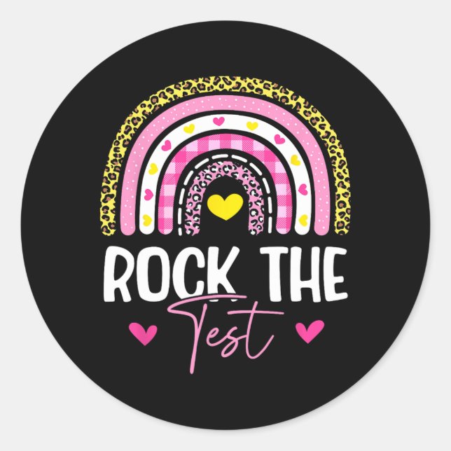 The Test Teacher Test Day Testing Day Funny Teache Classic Round Sticker (Front)