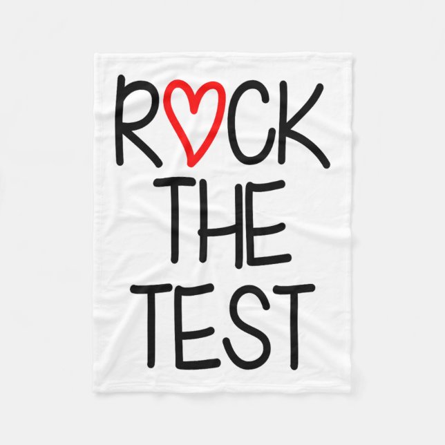 The Test Teacher Test Day Testing Day Funny Teache Fleece Blanket (Front)