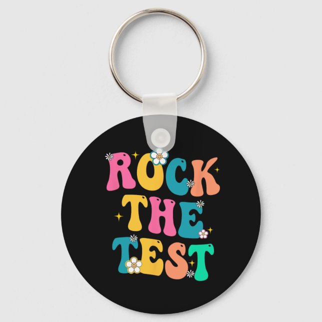 The Test Testing Day 2023 For School Teachers Stud Keychain (Front)