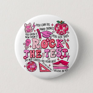 The Test Testing Day Don't Stress Do Your Best Tea 2 Inch Round Button