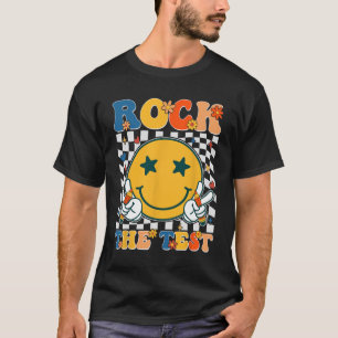 The Test Testing Day Retro Groovy Teacher Student  T-Shirt