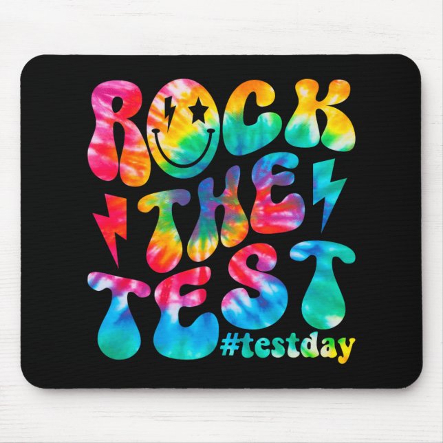 The Test Testing Day Retro Motivational Teacher St Mouse Pad (Front)