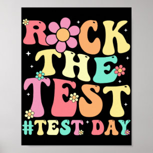 The Test Testing Day Retro Motivational Teacher St Poster