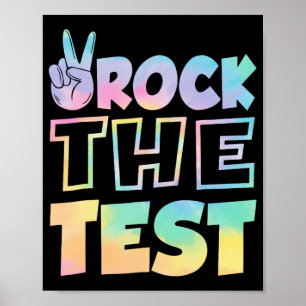 The Test Testing Day Retro Motivational Teacher St Poster