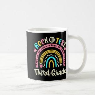 The Test Third Grade Rainbow Test Day Teacher Stud Coffee Mug