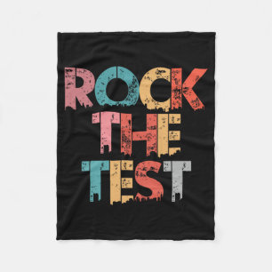 The Test Vintage Teacher Test Day Testing Day Teac Fleece Blanket