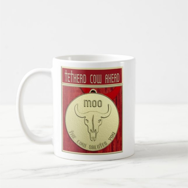 The Tetherd Cow Classic Coffee Mug (Left)