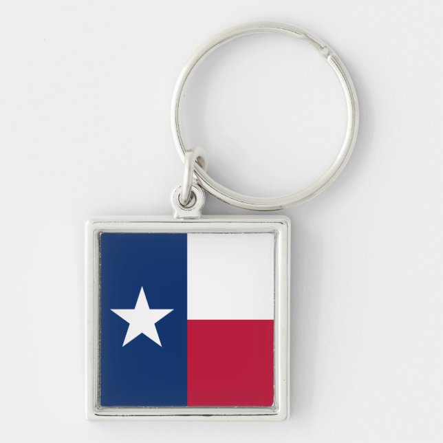 The Texan Lone Star State Flag of Texas Keychain (Front)