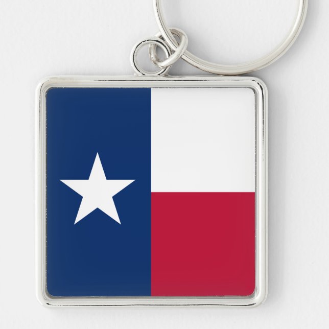 The Texan Lone Star State Flag of Texas Keychain (Front)