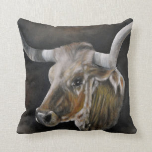 The Texas Longhorn Throw Pillow