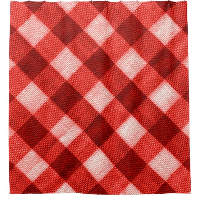 The texture of the bright red of binding gingham f (Front)