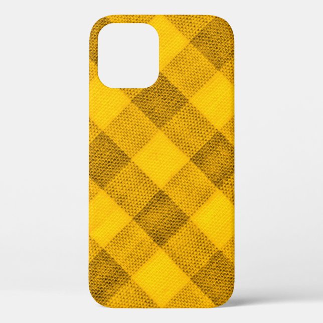 The texture of the bright yellow of binding gingha Case-Mate iPhone case (Back)