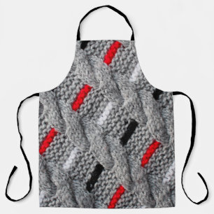 the texture of the knitted fabric with a striped p apron