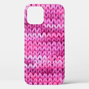 the texture of the knitted fabric with striped pat iPhone 12 case