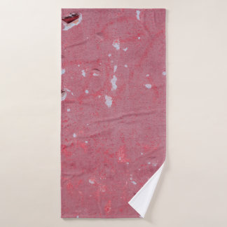 The texture of the old wall with scratches, cracks bath towel