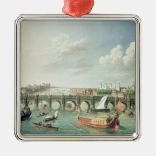 The Thames below Westminster Bridge Metal Ornament