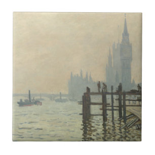 The Thames Below Westminster by Claude Monet Tile