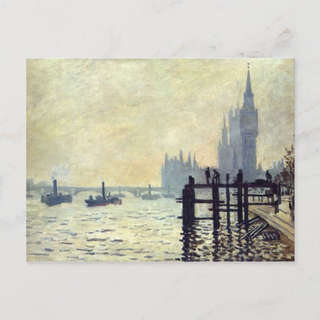 The Thames below Westminster - Claude Monet Postcard (Front)