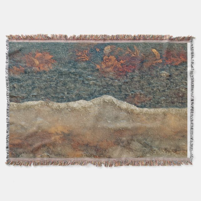 The Thaw Abstract Photographic Art Throw Blanket (Front)