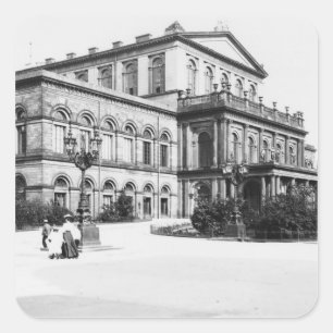 The Theatre at Hannover, c.1910 Square Sticker