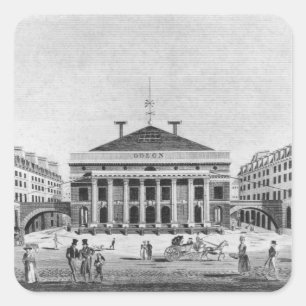 The Theatre de l'Odeon, 1830 Square Sticker