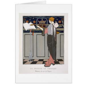 The Theorbo Player, design for an evening coat by
