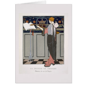 The Theorbo Player, design for an evening coat by