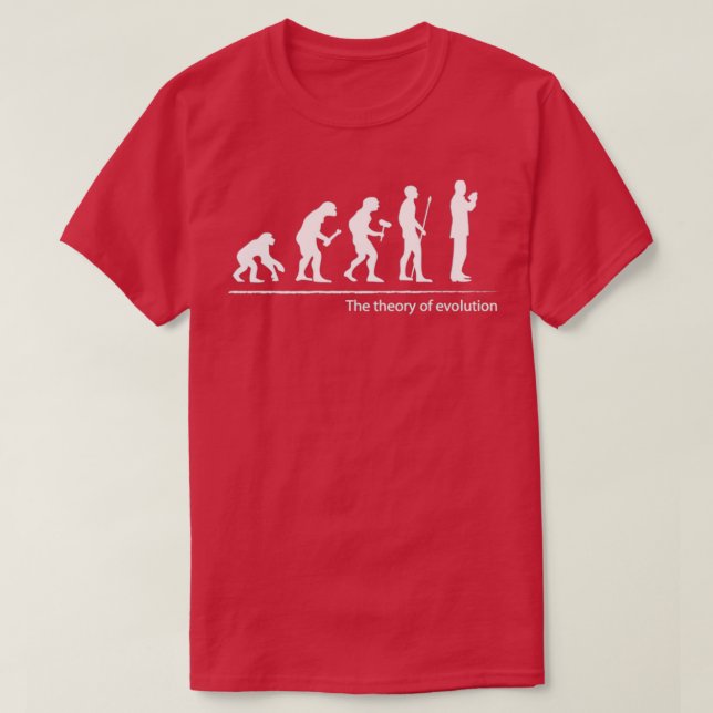 The theory of evolution bartender T-Shirt (Design Front)