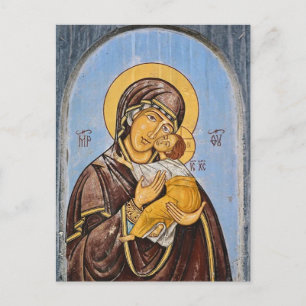 The Theotokos and the Christ Child Icon Postcard